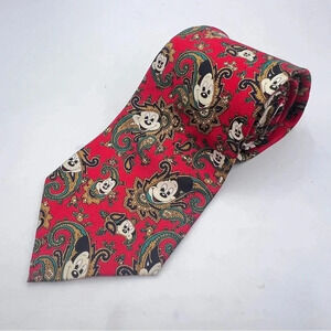 Balancine Disney "The Tie Works" Mickey Mouse Silk Neck Tie Length 59”‎ W 3 3/4”